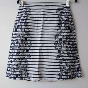 💙 anthropologie boden striped floral A line skirt